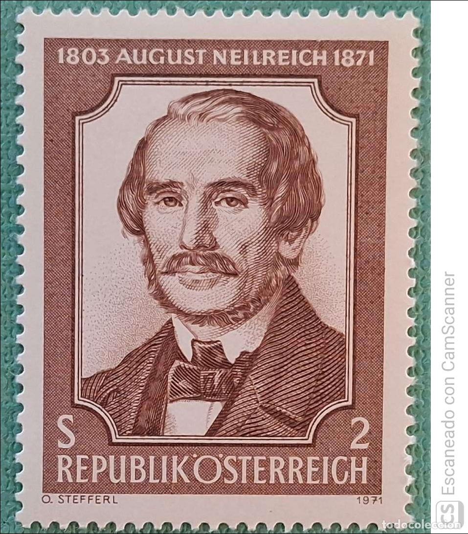 Sellos: Austria. 1193 Bot&aacute;nico Joseph-Marie G&ouml;tz. 1971. Sellos nuevos y numeraci&oacute;n Yvert