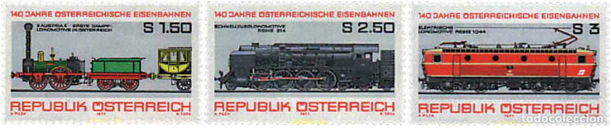 Sellos: 57301 MNH AUSTRIA 1977 140 ANIVERSARIO DEL FERROCARRIL