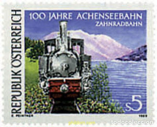 Sellos: 57315 MNH AUSTRIA 1989 CENTENARIO DE LA LINEA FERREA DE JENBACH-LAC ACHENSEE