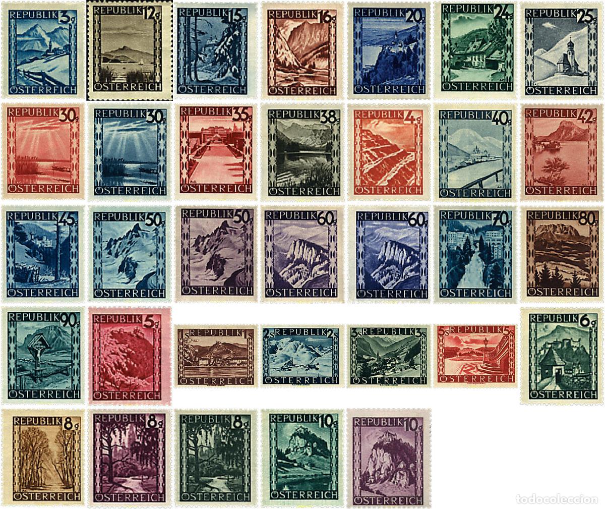 Sellos: 285171 HINGED AUSTRIA 1945 PAISAJES