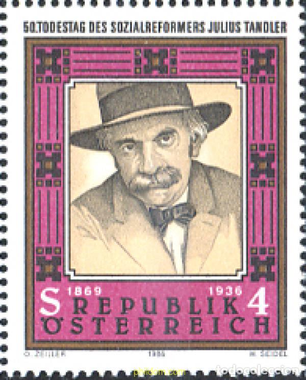 Sellos: 120885 MNH AUSTRIA 1986 50 ANIVERSARIO DE LA MUERTE DE JULIUS TANDLER