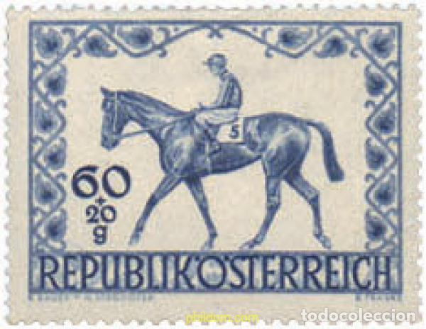 Sellos: 200622 HINGED AUSTRIA 1947 DERBY HIPICO EN VIENA