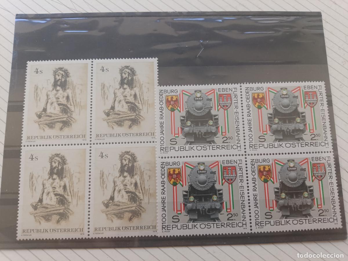 Sellos: Austria. Lote de sellos nuevos en bloques de 4
