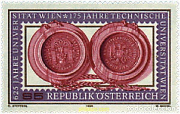 Sellos: 121038 MNH AUSTRIA 1990 650 ANIVERSARIO DE LA UNIVERSIDAD DE VIENA Y 175 ANIVERSARIO DE LA UNIVERSI
