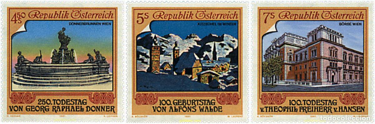 Sellos: 121069 MNH AUSTRIA 1991 ANIVERSARIOS DE ARTISTAS AUSTRIACOS