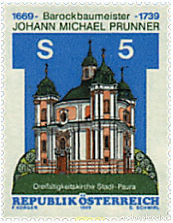 Sellos: 121000 MNH AUSTRIA 1989 250 ANIVERSARIO DE LA MUERTE DE JOHANN MICHAEL PRUNNER