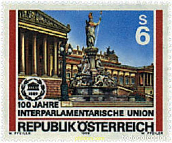 Sellos: 121015 MNH AUSTRIA 1989 CENTENARIO DE LA UNION INTERPARLAMENTARIA