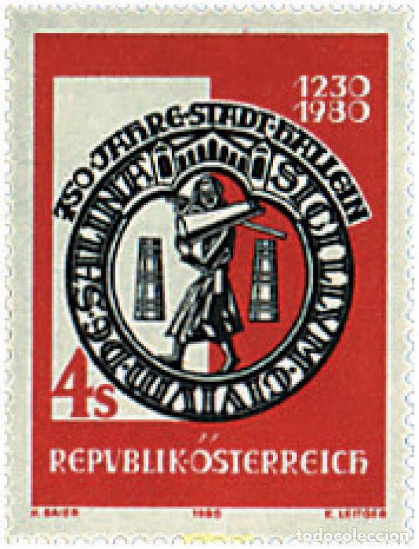 Sellos: 120284 MNH AUSTRIA 1980 750 ANIVERSARIO DE LA CIUDAD DE HALLEIN