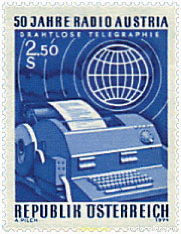 Sellos: 69011 MNH AUSTRIA 1974 50 ANIVERSARIO DE RADIO AUSTRIA