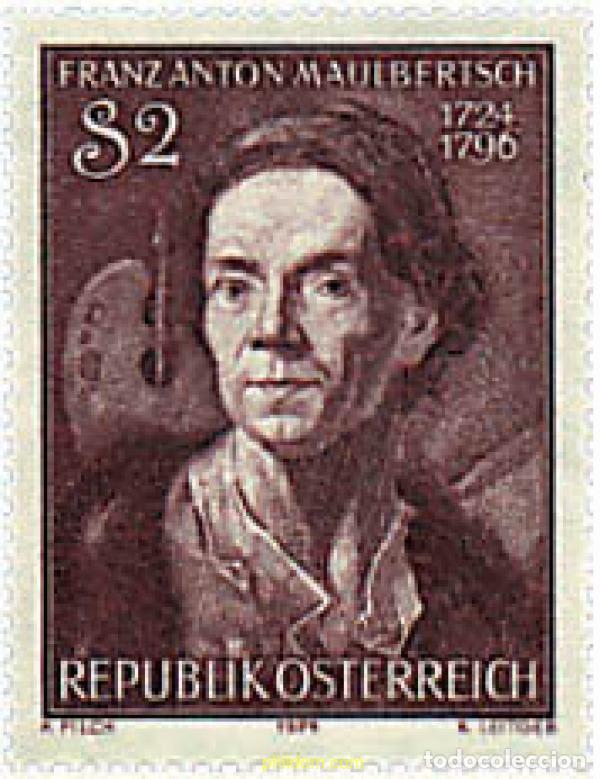 Sellos: 69018 MNH AUSTRIA 1974 250 ANIVERSARIO DEL NACIMIENTO DE FRANZ ANTON MAULBERTSCH
