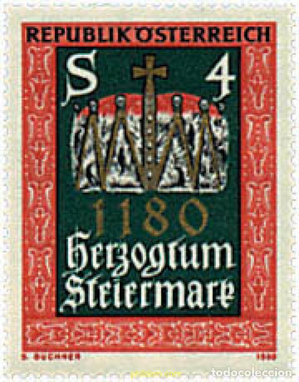 Sellos: 120235 MNH AUSTRIA 1980 800 ANIVERSARIO DEL DUCADO DE ESTIRIA