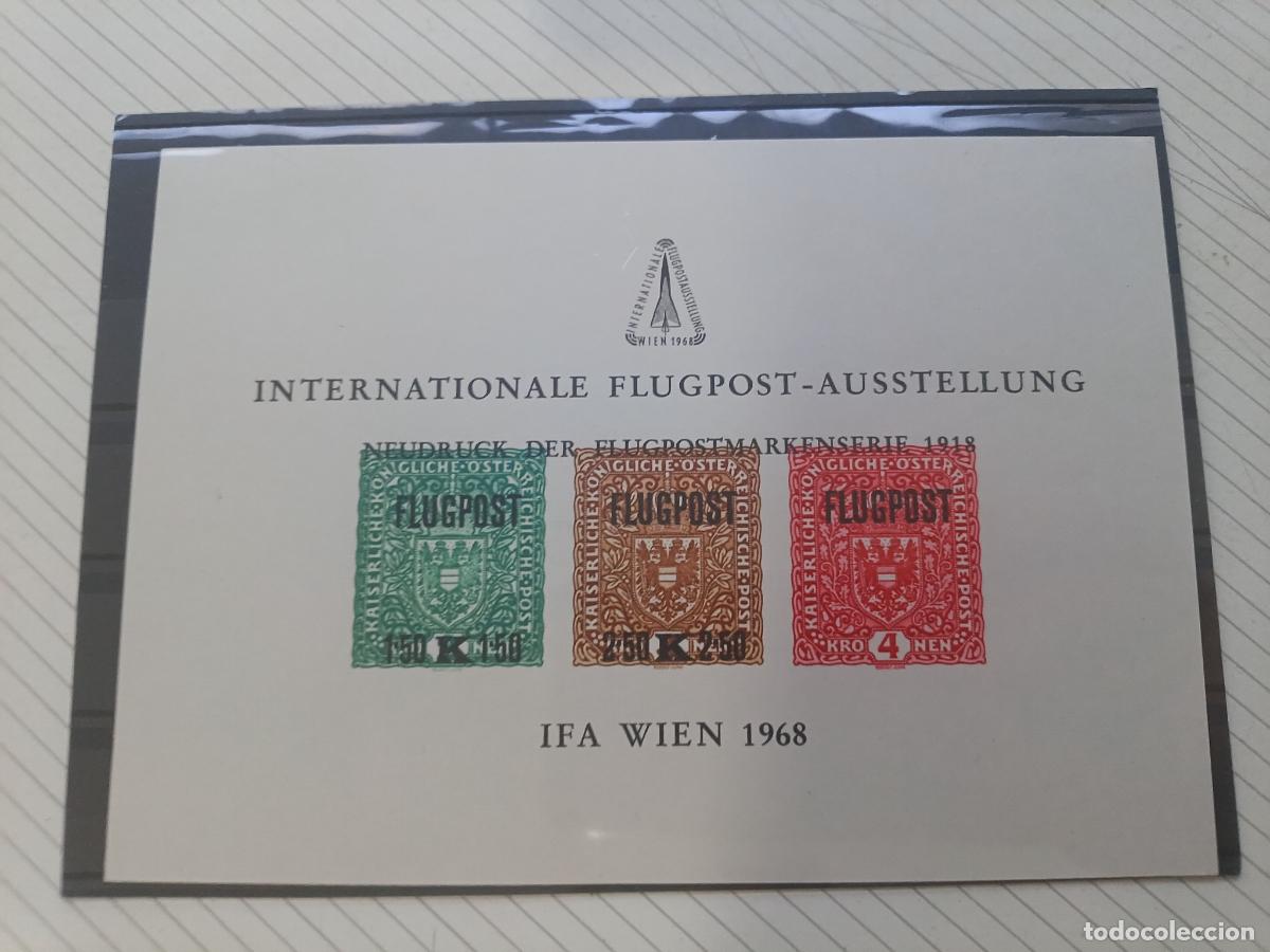 Sellos: AUSTRIA: Yvert n&ordm; A1/3 EN HB- Nueva impresi&oacute;n de 1968, sellos a&eacute;reos