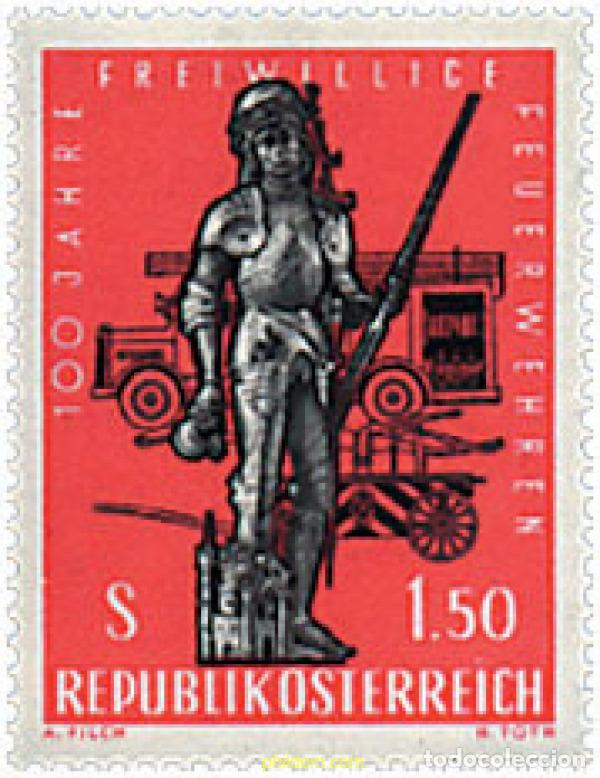 Sellos: 39263 MNH AUSTRIA 1963 CENTENARIO DEL CUERPO DE BOMBEROS VOLUNTARIOS