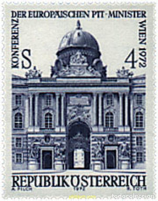 Sellos: 39269 MNH AUSTRIA 1972 CONFERENCIA EUROPEA DE MINISTROS DE CORREOS