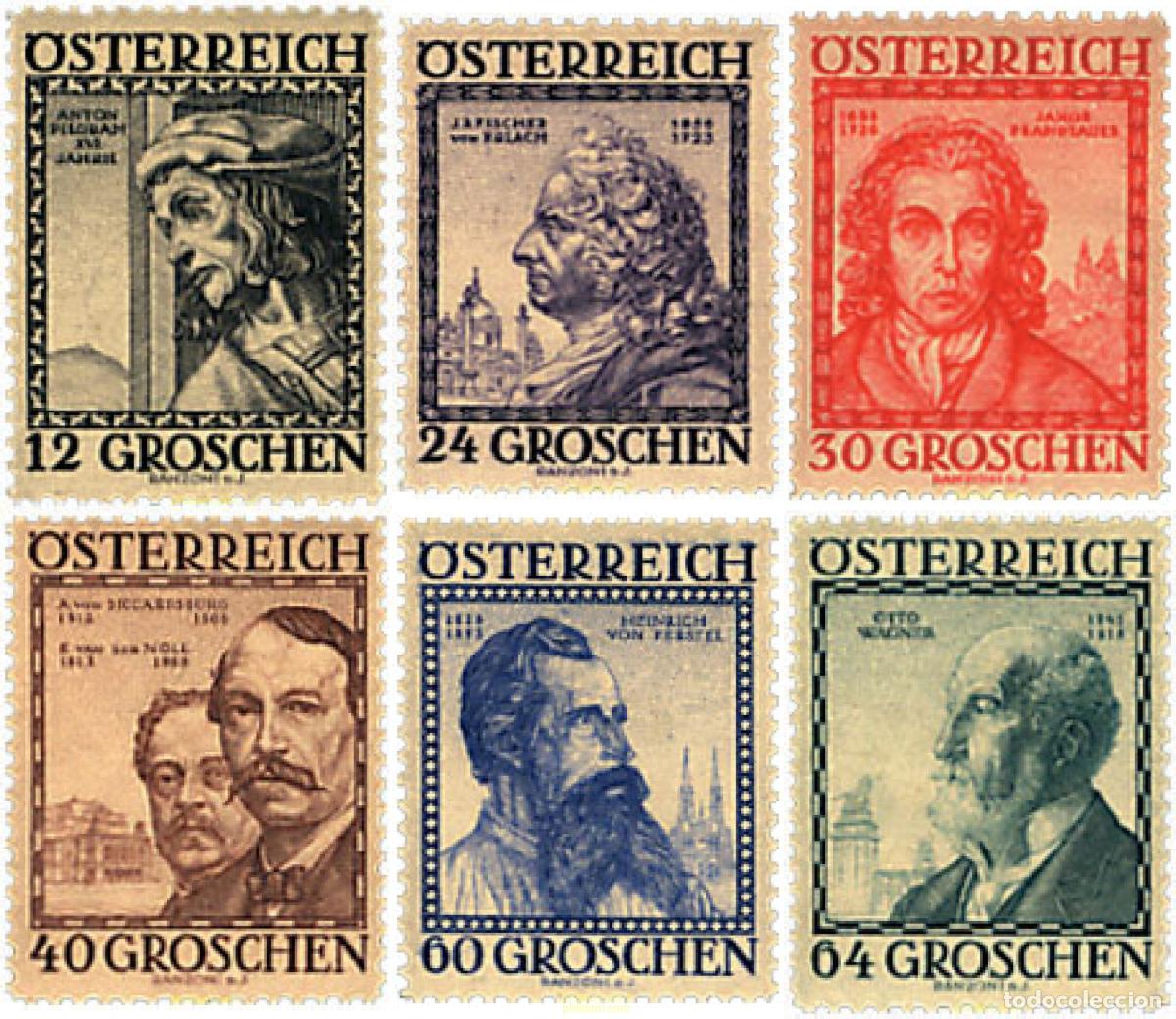 Sellos: 57285 MNH AUSTRIA 1934 ARQUITECTOS