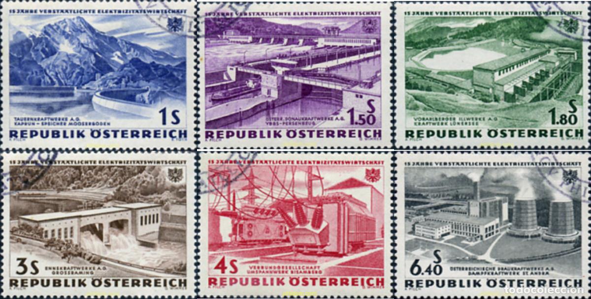 Sellos: 345113 USED AUSTRIA 1962 15 ANIVERSARIO DE LA NACIONALIZACION DE LA ENERGIA ELECTRICA