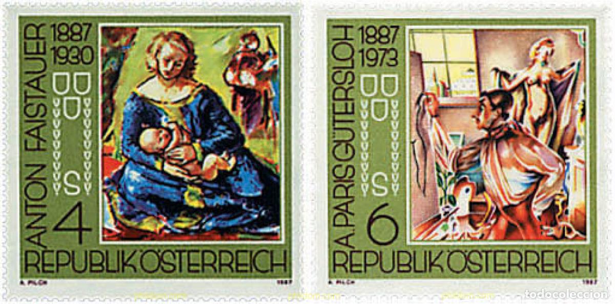 Sellos: 50185 MNH AUSTRIA 1987 CENTENARIO DEL NACIMIENTO DE ANTON FAISTAUER