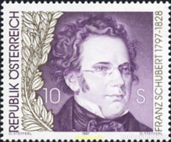 Sellos: 335738 MNH AUSTRIA 1997 CENTENARIO DE LA MUERTE DE JOHANNES BRAHMS Y BICENTENARIO DEL NACIMIENTO DE