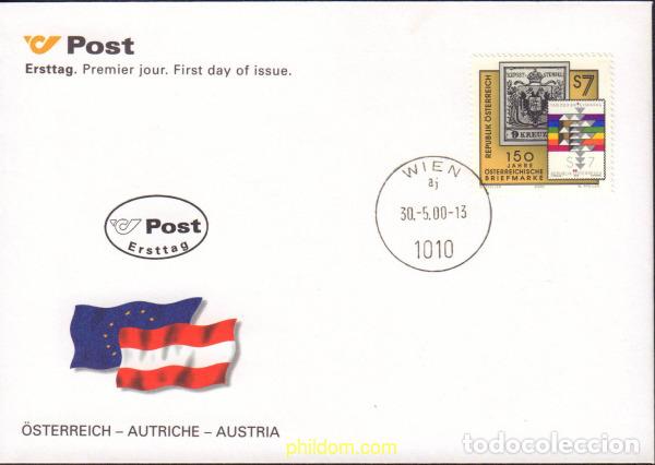 Sellos: 418825 MNH AUSTRIA 2000 150 ANIVERSARIO DEL PRIMER SELLO DE CORREOS AUSTRIACO