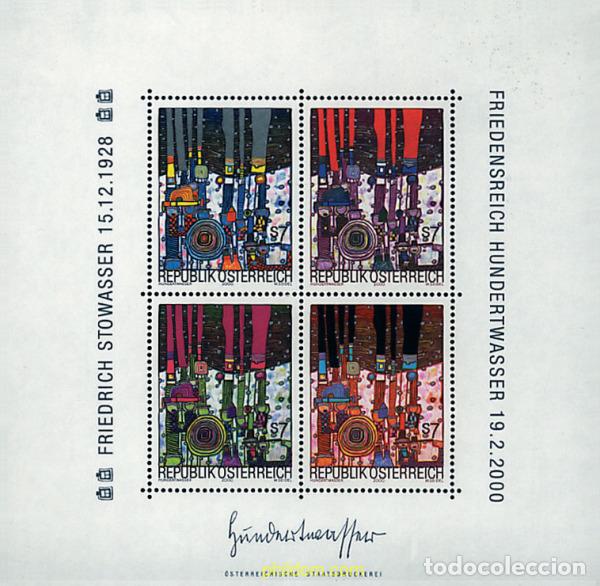 Sellos: 50241 MNH AUSTRIA 2000 HOMENAJE AL PINTOR FRIEDENSREICH HUNDERTWASSER