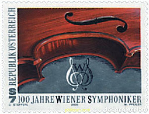 Sellos: 54832 MNH AUSTRIA 2000 CENTENARIO DE LA ORQUESTA SINFONICA DE VIENA