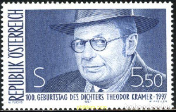 Sellos: 60256 MNH AUSTRIA 1997 CENTENARIO DEL NACIMIENTO DE THEODOR KRAMER