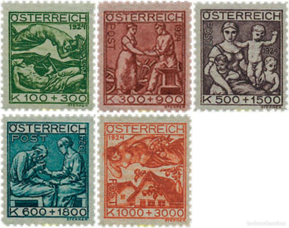 Sellos: 285152 HINGED AUSTRIA 1924 PRO ARTISTAS NECESITADOS