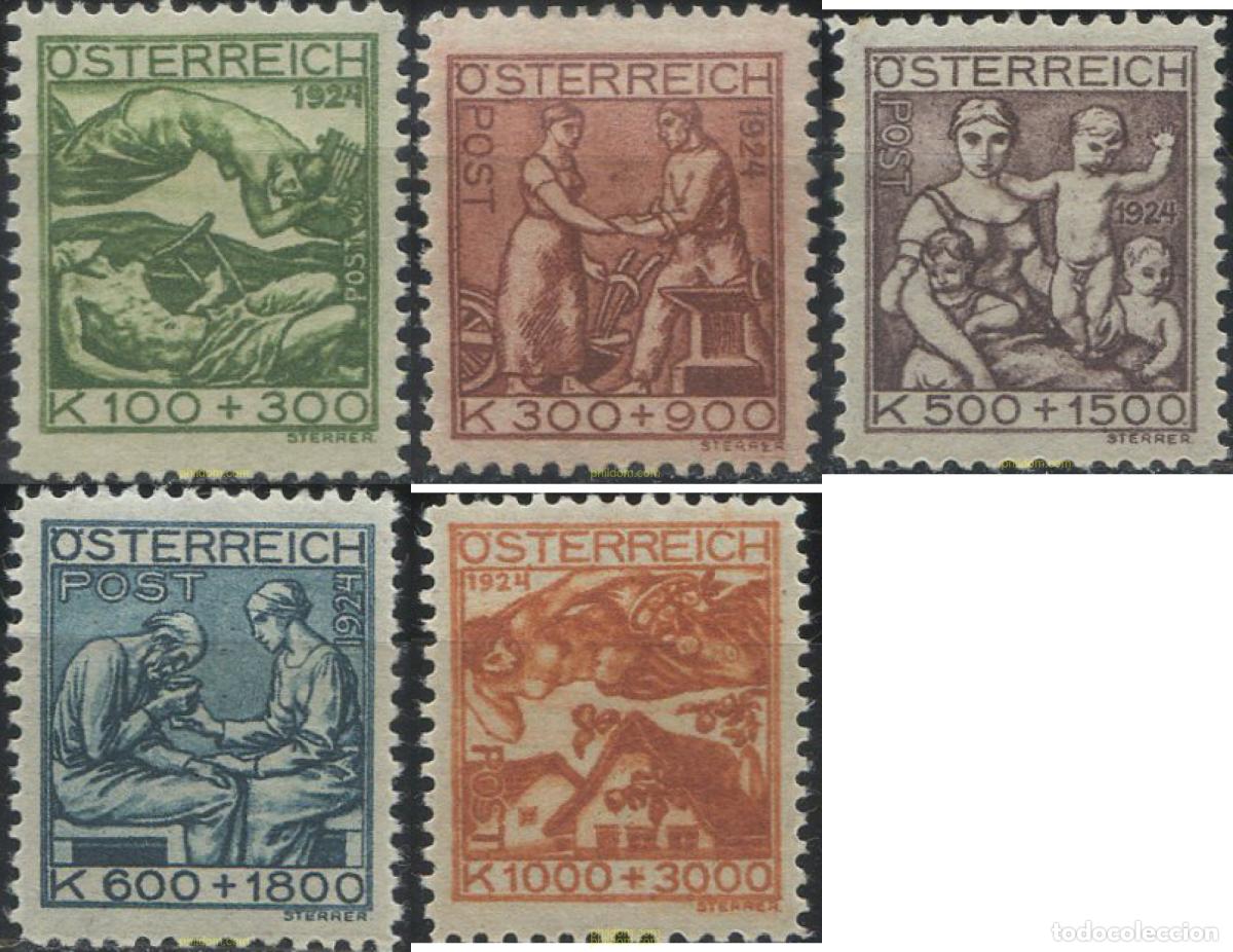 Sellos: 658121 HINGED AUSTRIA 1924 PRO ARTISTAS NECESITADOS
