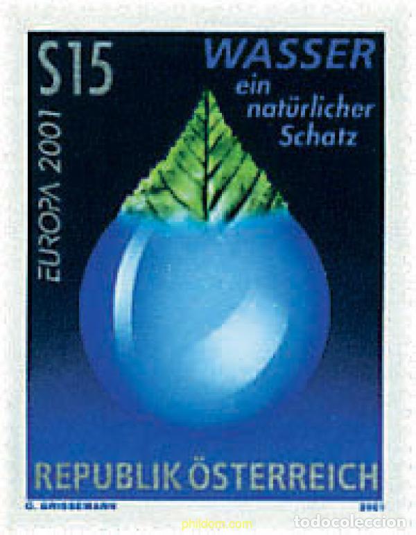 Sellos: 77068 MNH AUSTRIA 2001 EUROPA CEPT. EL AGUA, RIQUEZA NATURAL