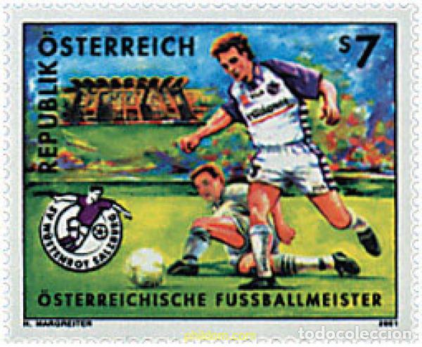Sellos: 64815 MNH AUSTRIA 2001 CAMPEONATO AUSTRIACO DE FUTBOL