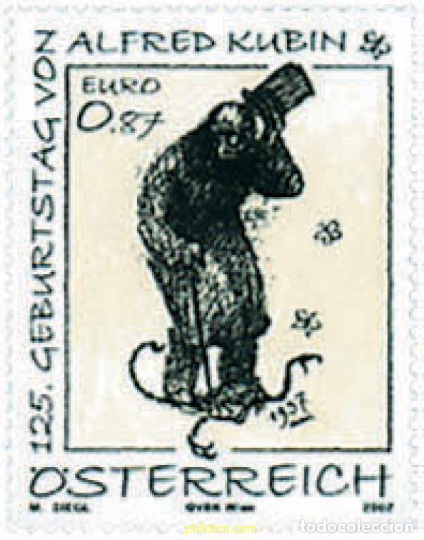 Sellos: 86982 MNH AUSTRIA 2002 125 ANIVERSARIO DEL NACIMIENTO DE ALFRED KUBIN