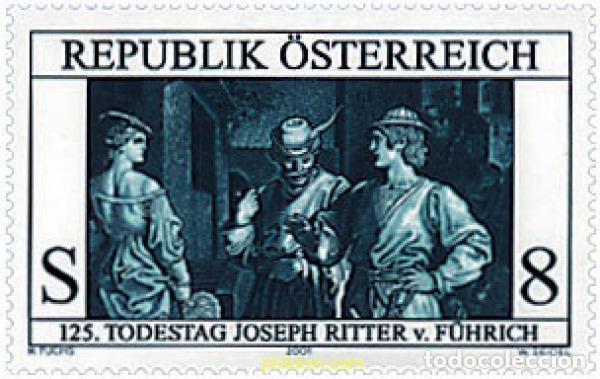 Sellos: 78404 MNH AUSTRIA 2001 125 ANIVERSARIO DE LA MUERTE DE JOSEPH RITTER
