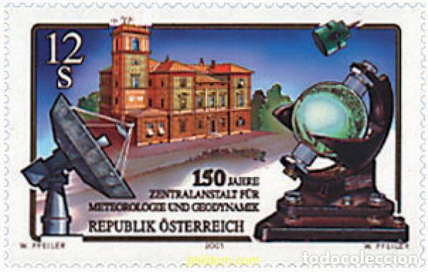 Sellos: 78408 MNH AUSTRIA 2001 150 ANIVERSARIO DEL INSTITUTO METEOROLOGICO Y DE GEODINAMICA