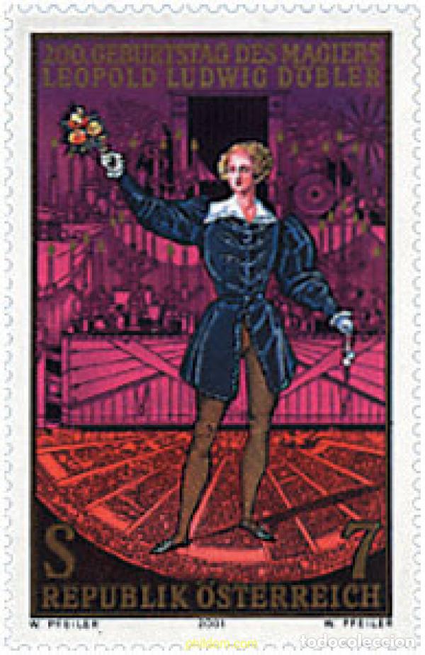Sellos: 81053 MNH AUSTRIA 2001 200 ANIVERSARIO DEL NACIMIENTO DEL MAGO LEOPOLD D&Ouml;BLER