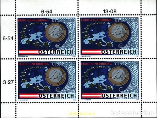 Sellos: 7937 MNH AUSTRIA 2002 INTRODUCCION AL EURO