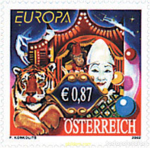 Sellos: 93576 MNH AUSTRIA 2002 EUROPA CEPT 2002 - EL CIRCO
