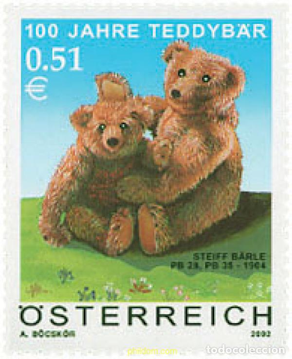 Sellos: 98421 MNH AUSTRIA 2002 CENTENARIO DEL OSITO DE PELUCHE