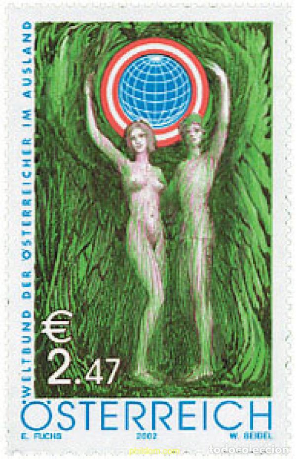 Sellos: 100107 MNH AUSTRIA 2002 50 ANIVERSARIO DE LA UNION DE AUSTRIACOS EN EL ESTRANJERO