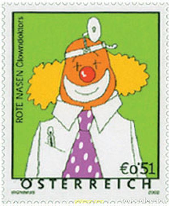 Sellos: 100457 MNH AUSTRIA 2002 ROTE NASEN, COLECTIVO DE DOCTORES PAYASOS