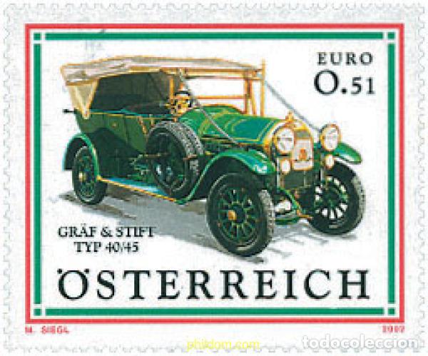 Sellos: 100997 MNH AUSTRIA 2002 AUTOMOVILES CLASICOS