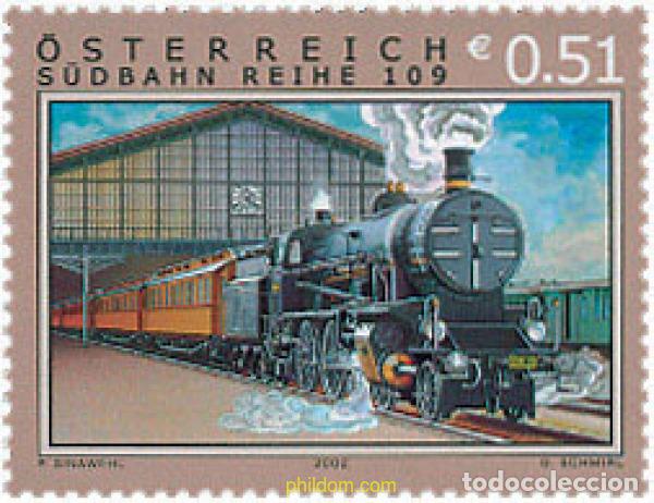 Sellos: 101983 MNH AUSTRIA 2002 TRENES