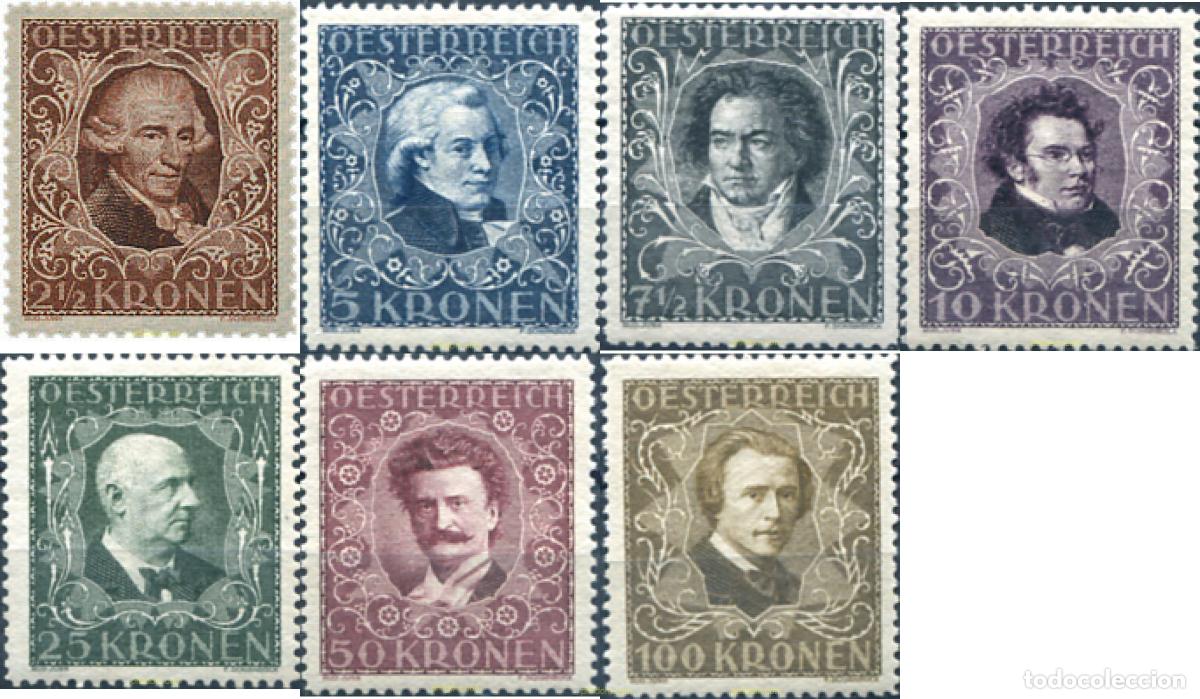 Sellos: 118942 MNH AUSTRIA 1922 COMPOSITORES