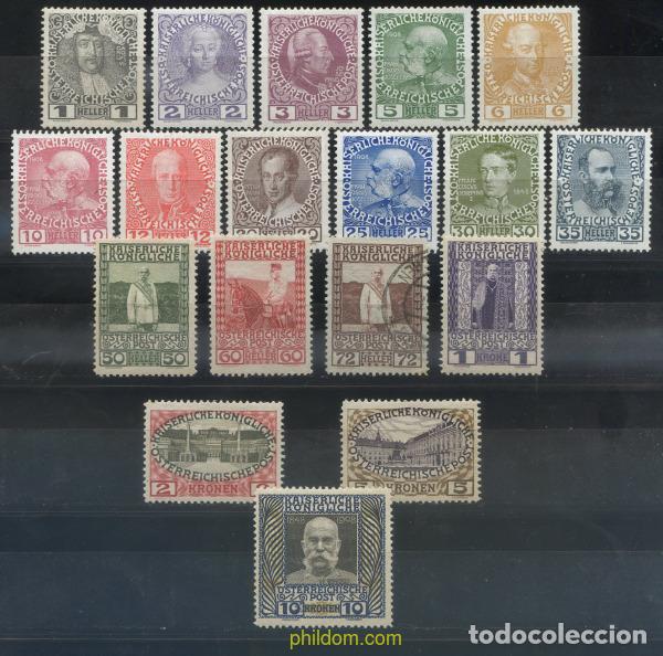 Sellos: 658095 HINGED AUSTRIA 1908 60 ANIVERSARIO DEL REINADO DE FRANCISCO JOSE I