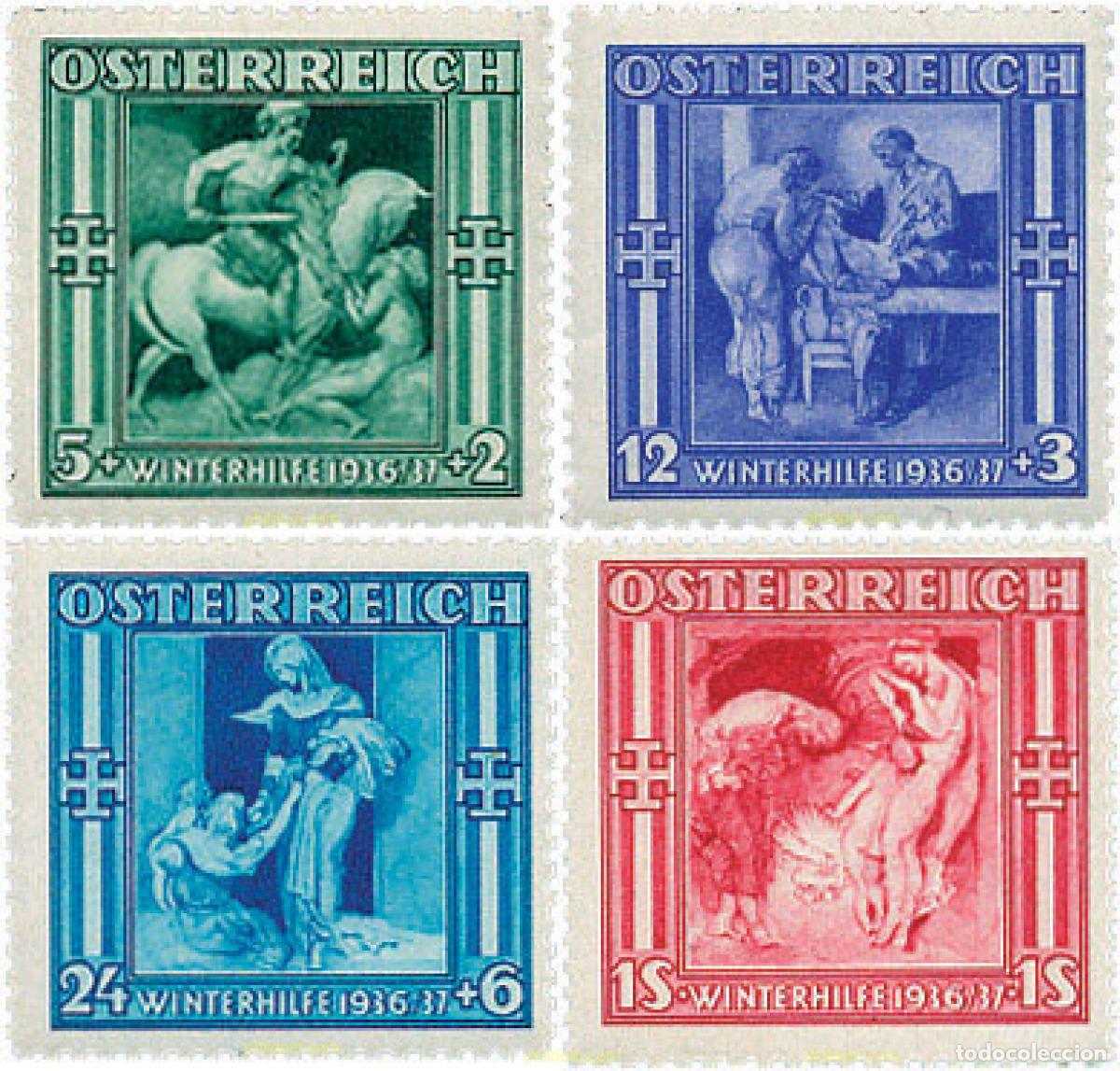 Sellos: 285164 HINGED AUSTRIA 1936 INVIERNO