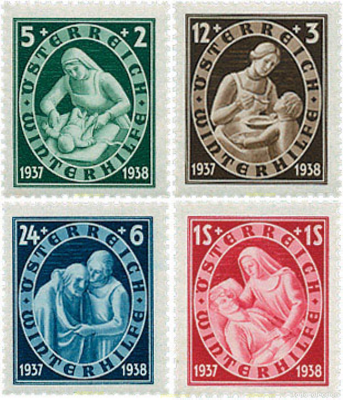 Sellos: 285166 HINGED AUSTRIA 1937 INVIERNO