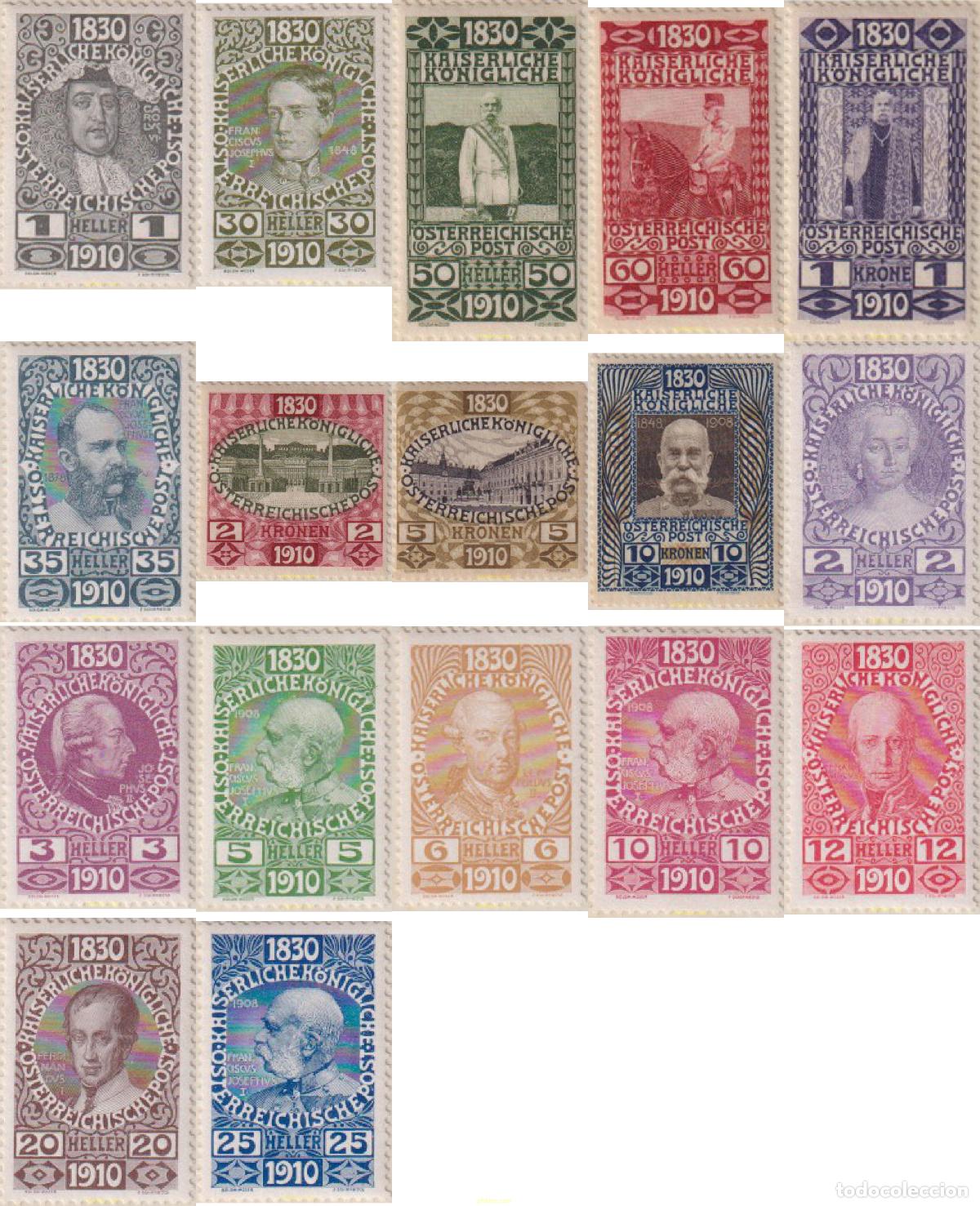 Sellos: 616206 HINGED AUSTRIA 1910 80 ANIVERSARIO DE FRANCISCO JOSE I