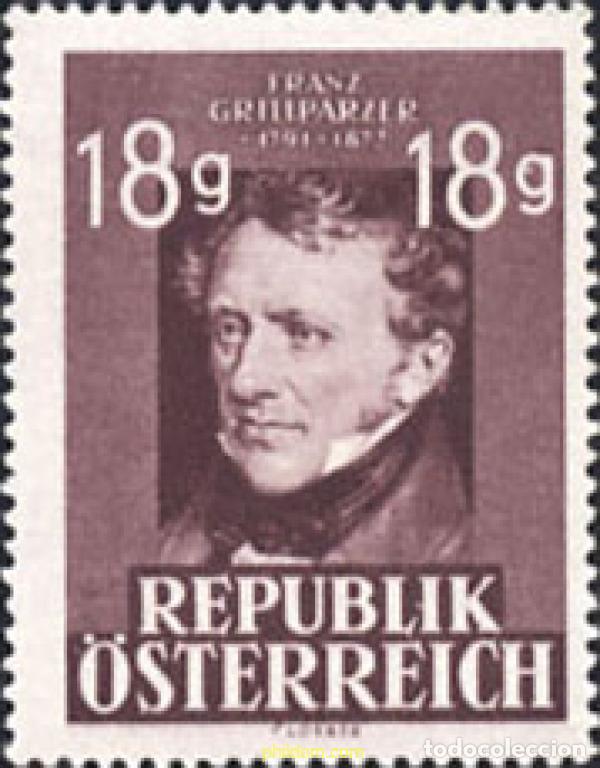 Sellos: 119263 MNH AUSTRIA 1947 75 ANIVERSARIO DE LA MUERTE DE FRANZ GRILLPARZER