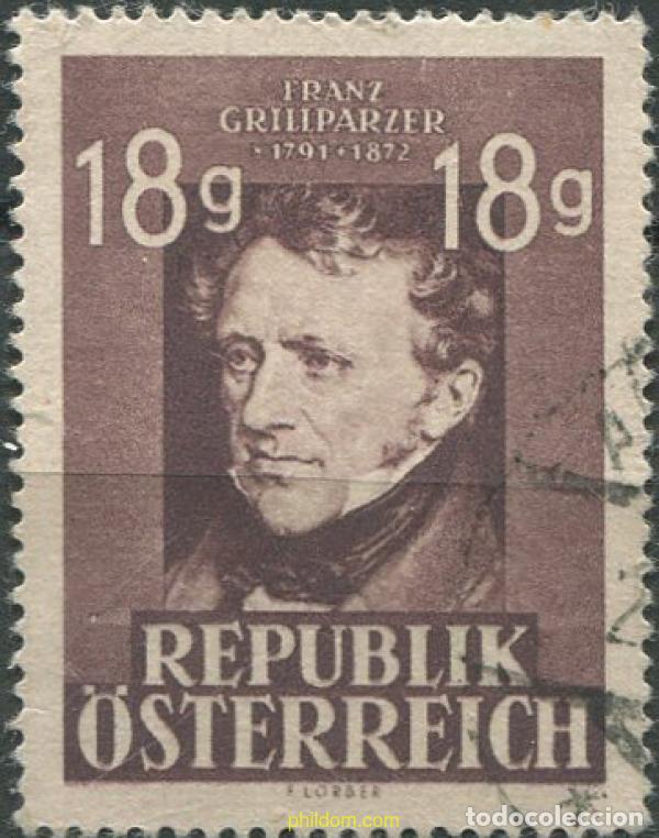 Sellos: 686191 USED AUSTRIA 1947 75 ANIVERSARIO DE LA MUERTE DE FRANZ GRILLPARZER