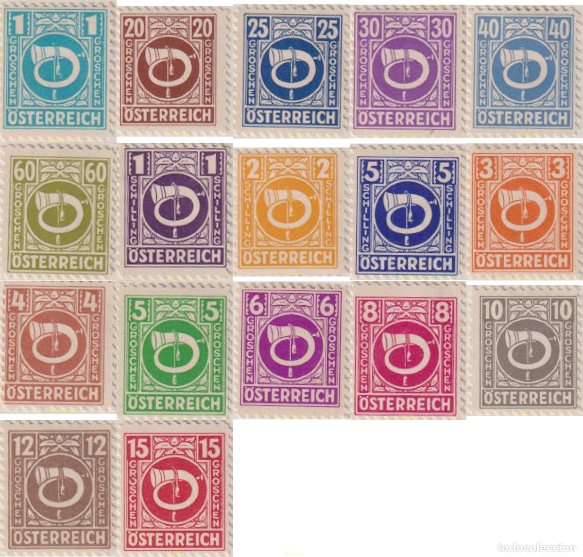 Sellos: 640166 HINGED AUSTRIA 1945 CORNETA POSTAL