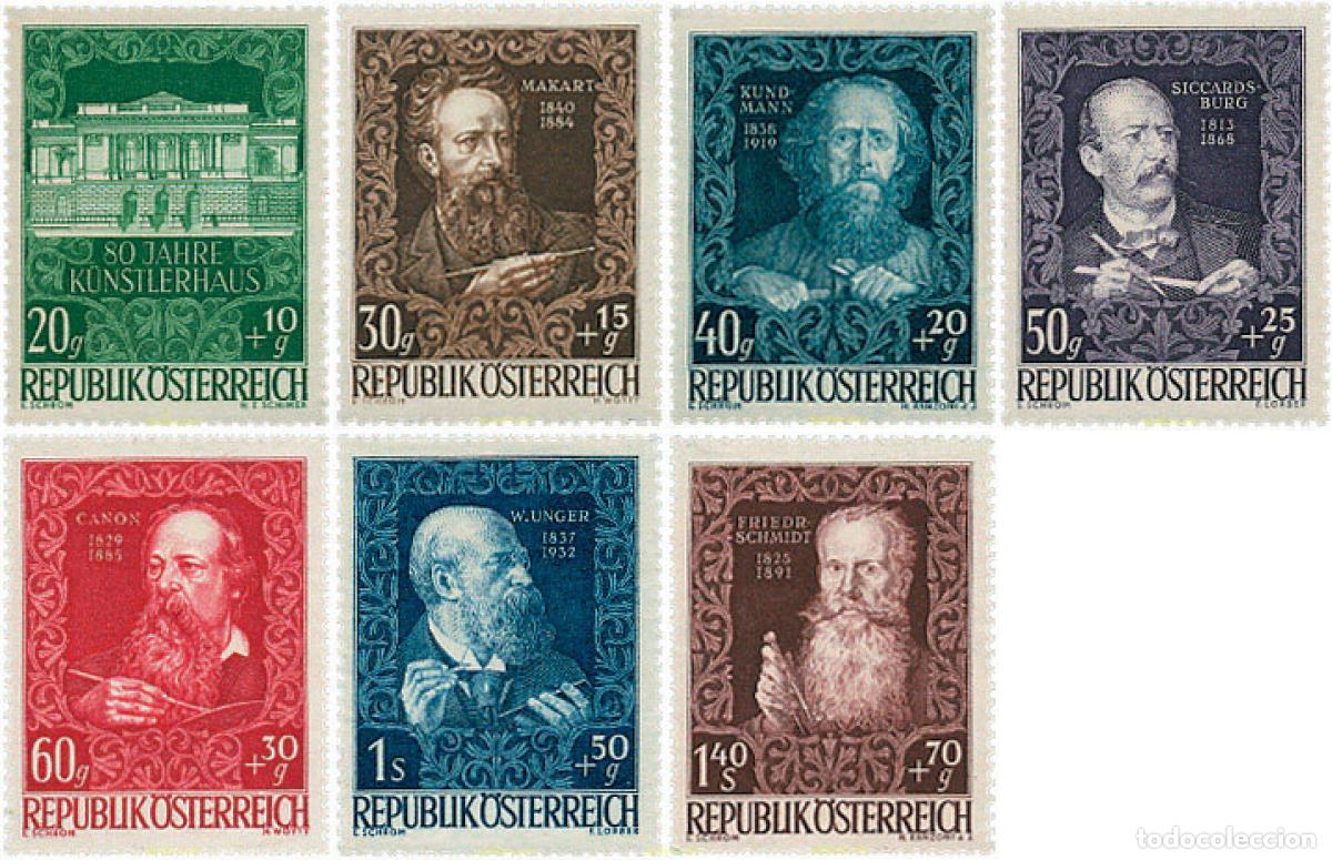 Sellos: 119289 MNH AUSTRIA 1948 80 ANIVERSARIO DE LA CASA DE ARTISTAS, EN VIENA